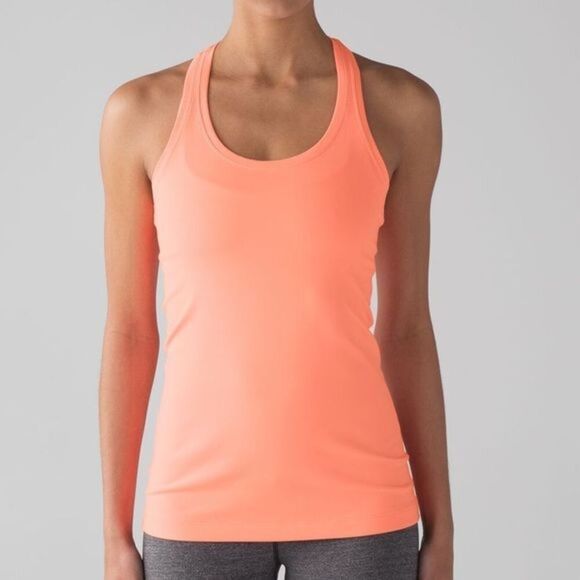 Lululemon Orange Cool Racerback Tank Top - Picture 1 of 6